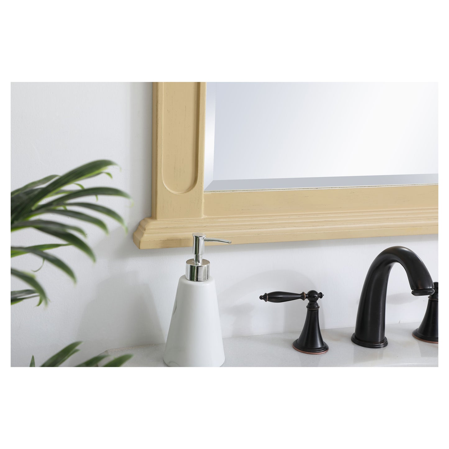 VM12836LT Danville 28" x 36" Wood Framed Decorative Mirror in Light Antique Beige