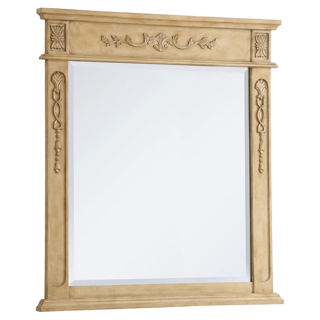 VM13236AB Danville 32" x 36" Wood Framed Decorative Mirror in Antique Beige