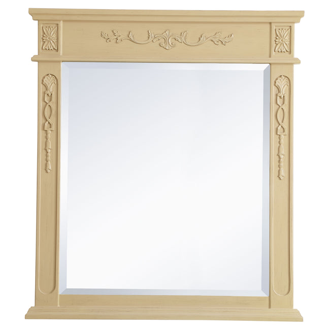 VM13236LT Danville 32" x 36" Wood Framed Decorative Mirror in Light Antique Beige