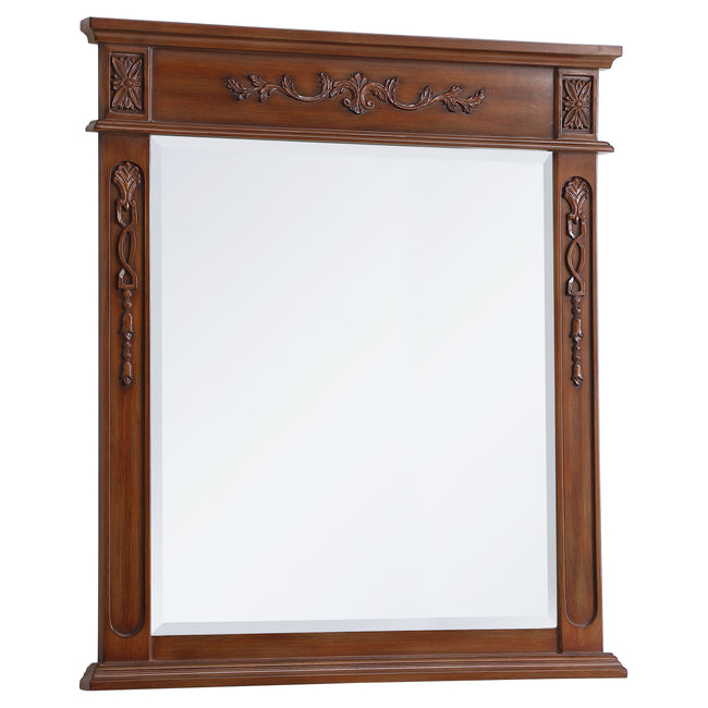 VM13236TK Danville 32" x 36" Wood Framed Decorative Mirror in Teak