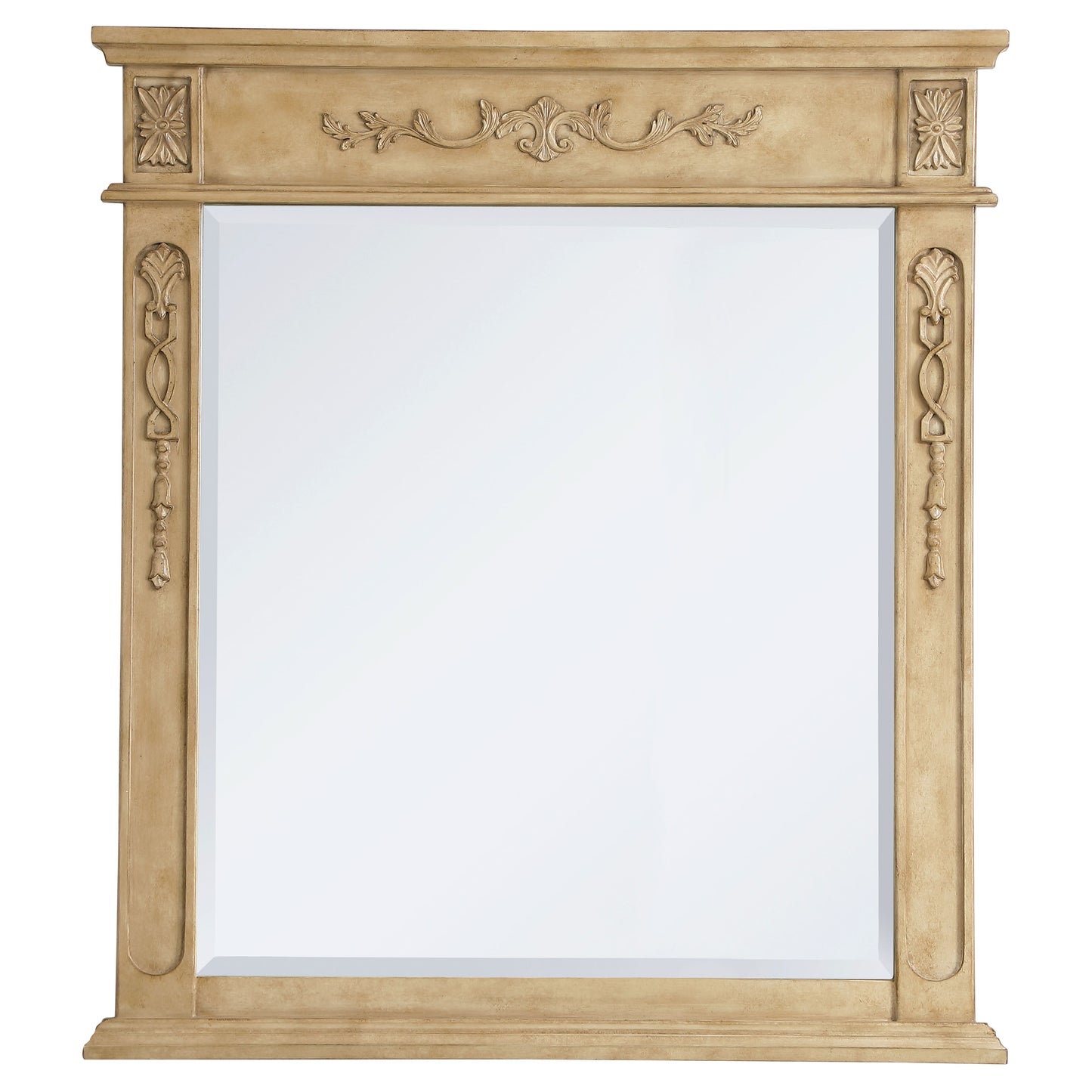 VM13236AB Danville 32" x 36" Wood Framed Decorative Mirror in Antique Beige