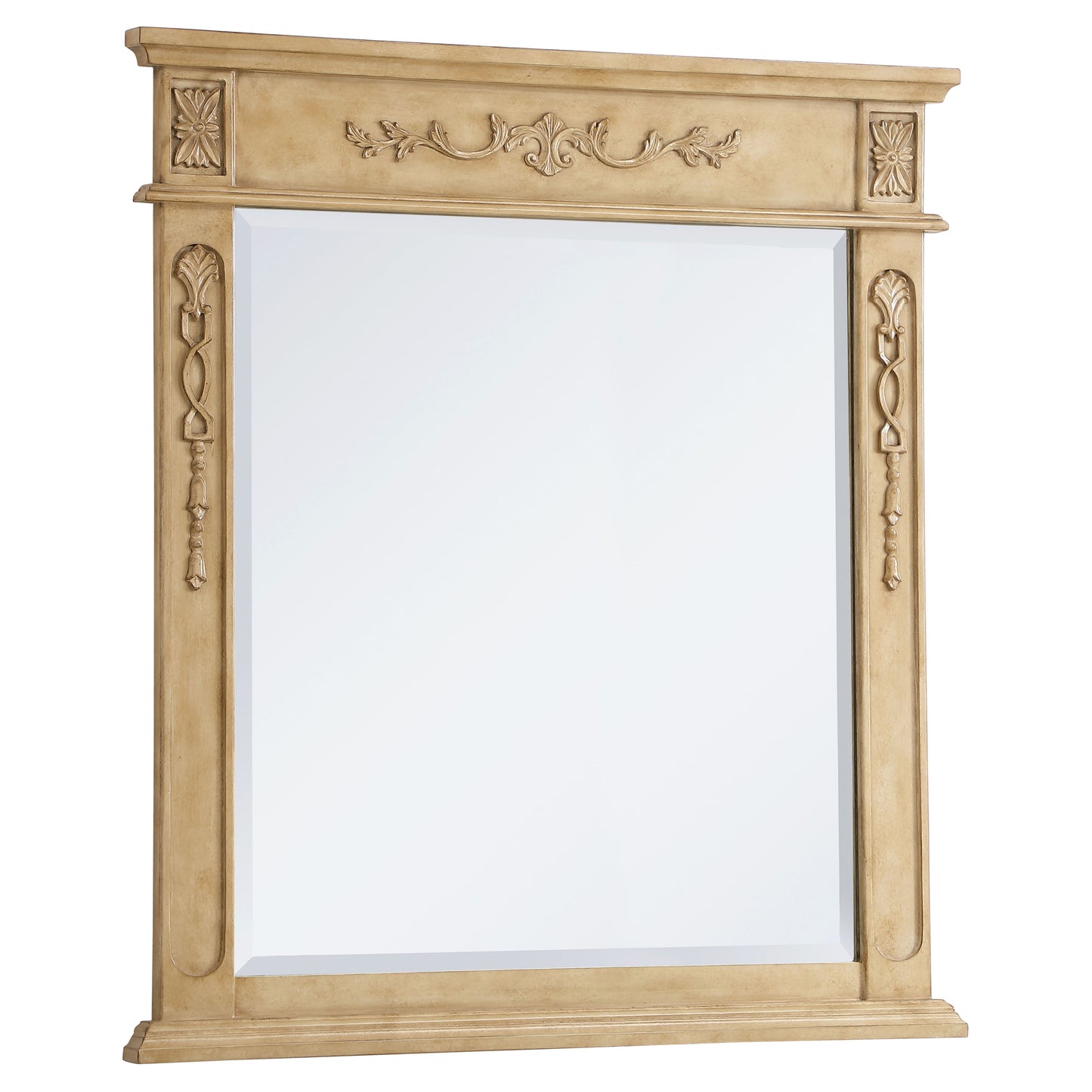 VM13236AB Danville 32" x 36" Wood Framed Decorative Mirror in Antique Beige