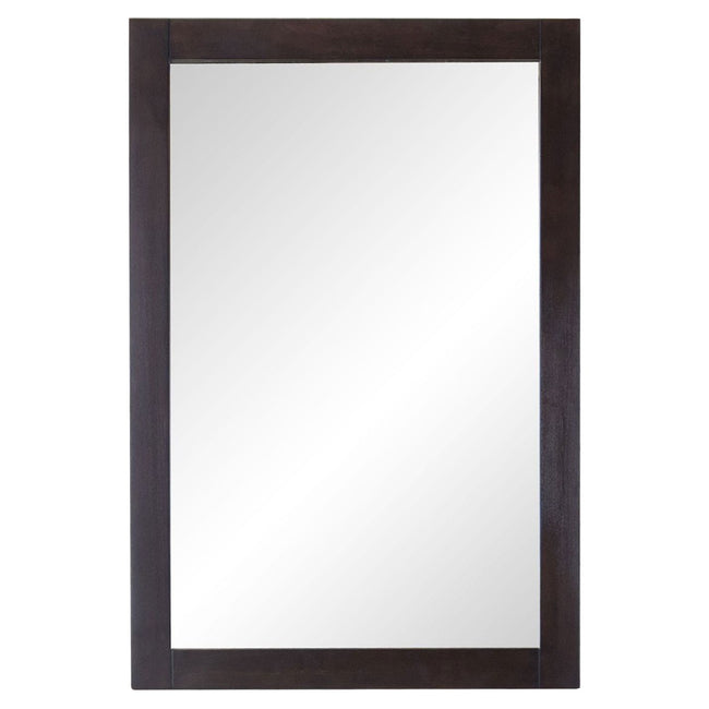VM2005 Aqua 22" x 32" Framed Rectangular Mirror in Dark Walnut