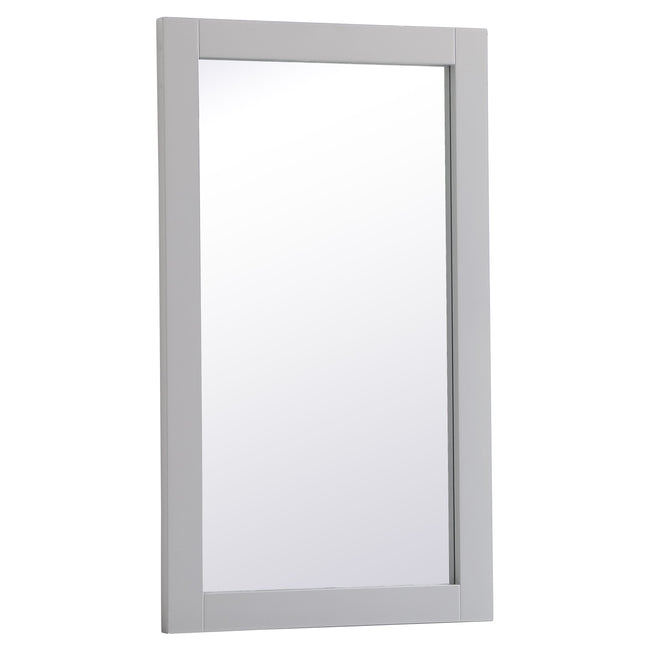 VM21832GR Aqua 18" x 32" Framed Rectangular Mirror in Grey