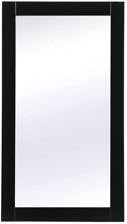 VM21832BK Aqua 18" x 32" Framed Rectangular Mirror in Black