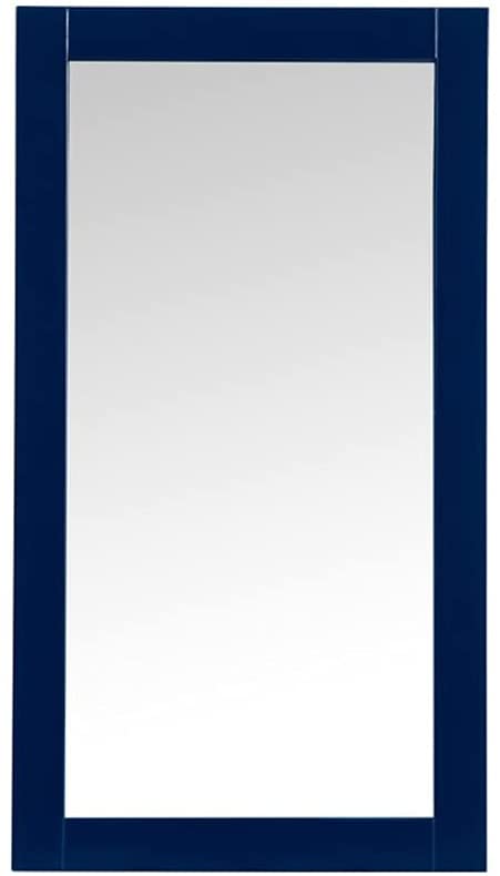 VM21832BL Aqua 18" x 32" Framed Rectangular Mirror in Blue