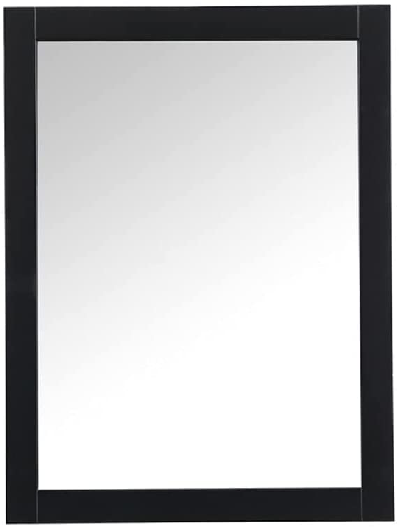 VM22432BK Aqua 24" x 32" Framed Rectangular Mirror in Black