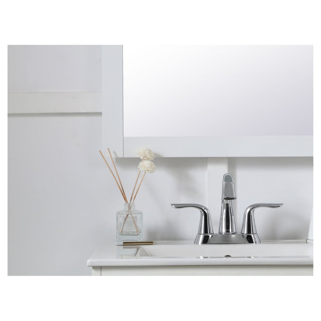 VM22436WH Aqua 24" x 36" Framed Rectangular Mirror in White