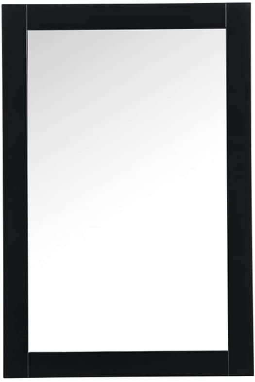 VM22436BK Aqua 24" x 36" Framed Rectangular Mirror in Black