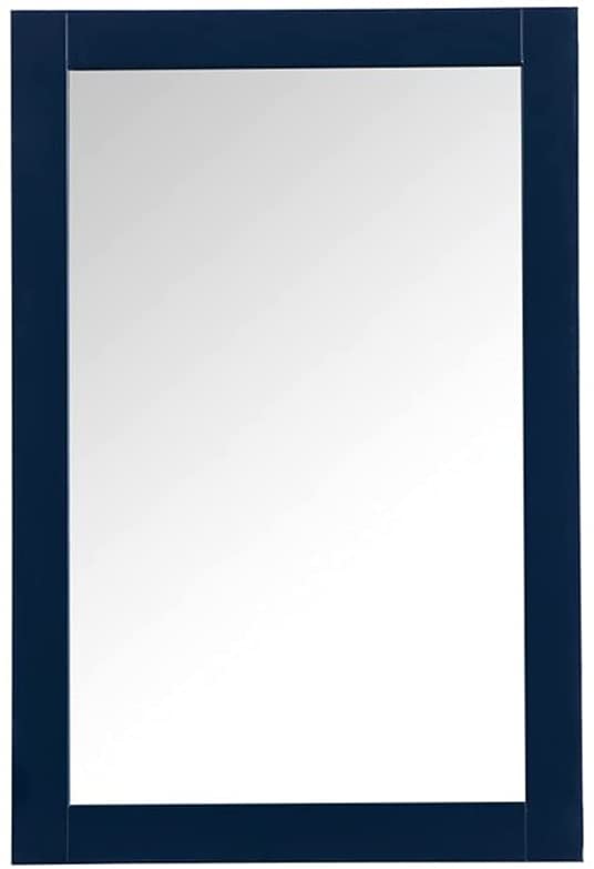 VM22436BL Aqua 24" x 36" Framed Rectangular Mirror in Blue