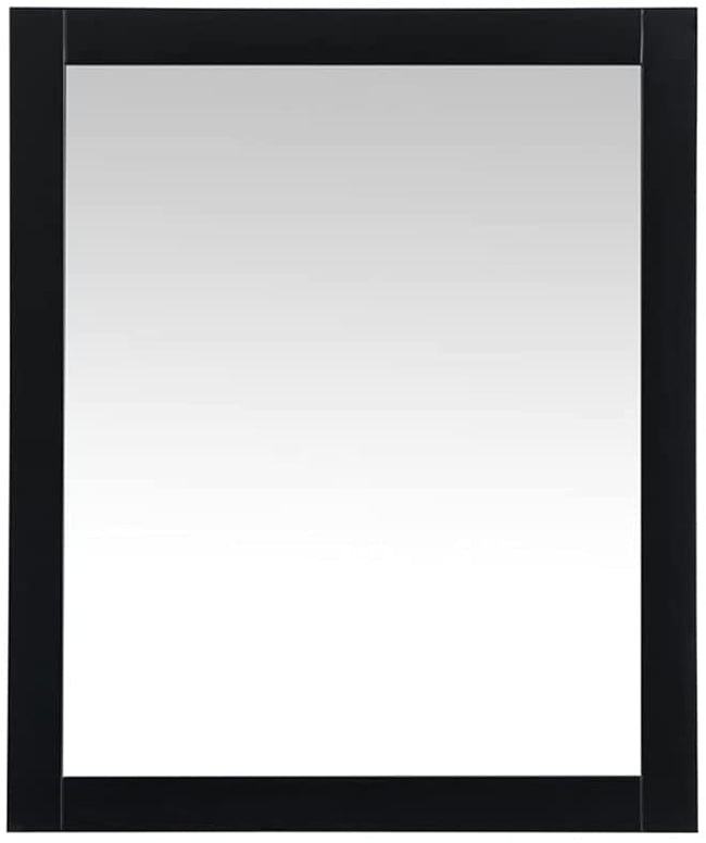 VM23036BK Aqua 30" x 36" Framed Rectangular Mirror in Black
