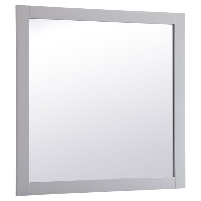 VM23636GR Aqua 36" x 36" Framed Rectangular Mirror in Grey