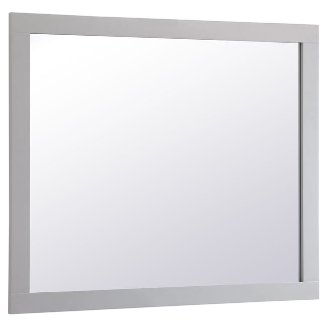 VM24236GR Aqua 42" x 36" Framed Rectangular Mirror in Grey