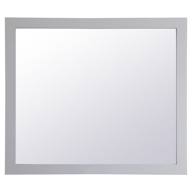 VM24236GR Aqua 42" x 36" Framed Rectangular Mirror in Grey