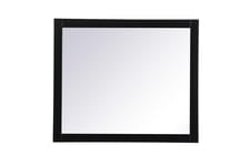 VM24236BK Aqua 42" x 36" Framed Rectangular Mirror in Black
