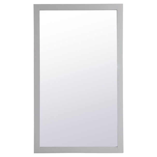 VM26036GR Aqua 60" x 36" Framed Rectangular Mirror in Grey