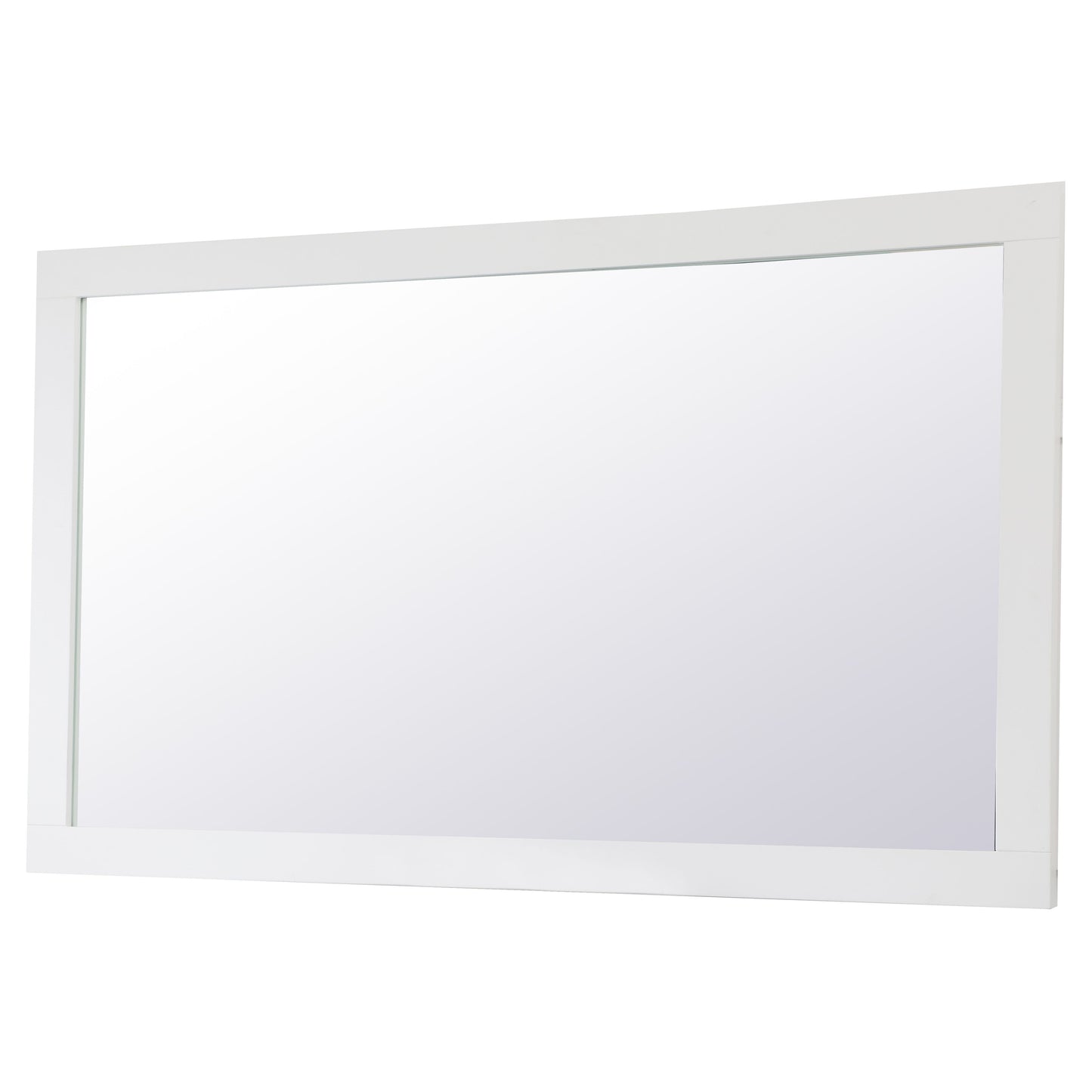 VM26036WH Aqua 60" x 36" Framed Rectangular Mirror in White