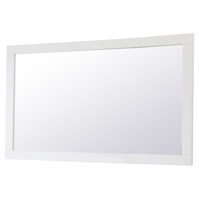 VM26036WH Aqua 60" x 36" Framed Rectangular Mirror in White