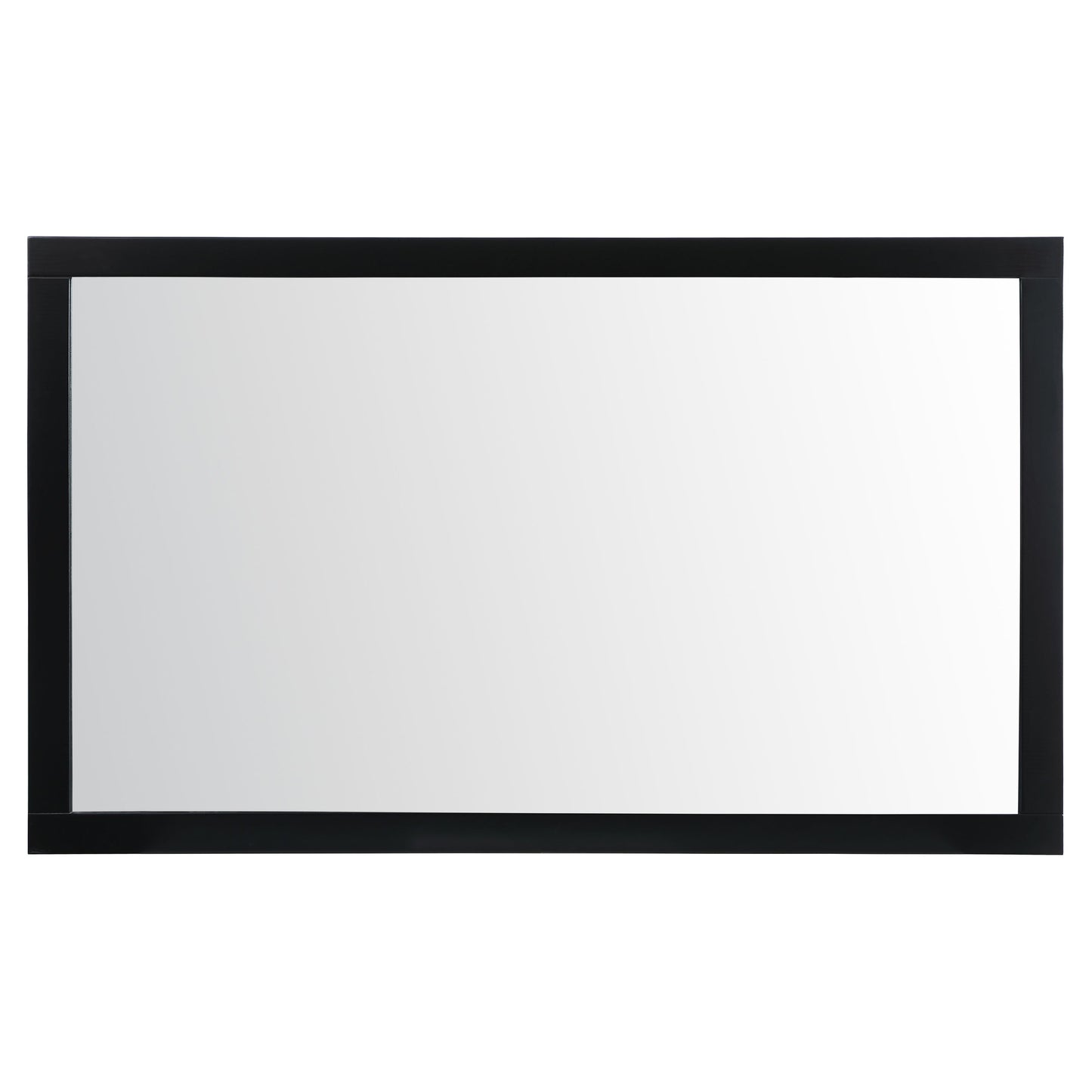 VM26036BK Aqua 60" x 36" Framed Rectangular Mirror in Black