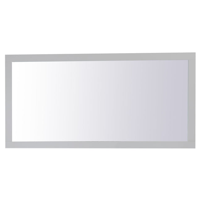 VM27236GR Aqua 72" x 36" Framed Rectangular Mirror in Grey