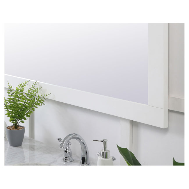 VM27236WH Aqua 72" x 36" Framed Rectangular Mirror in White