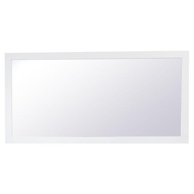 VM27236WH Aqua 72" x 36" Framed Rectangular Mirror in White