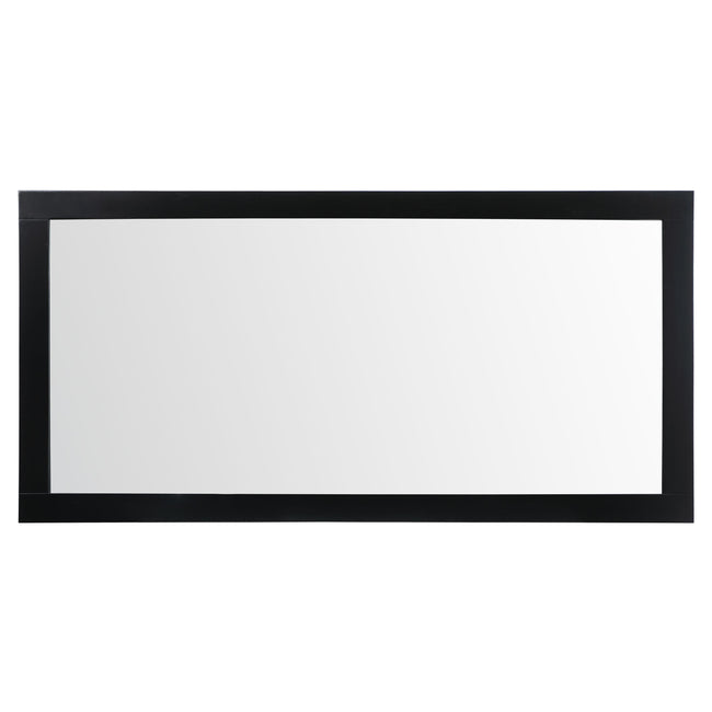 VM27236BK Aqua 72" x 36" Framed Rectangular Mirror in Black