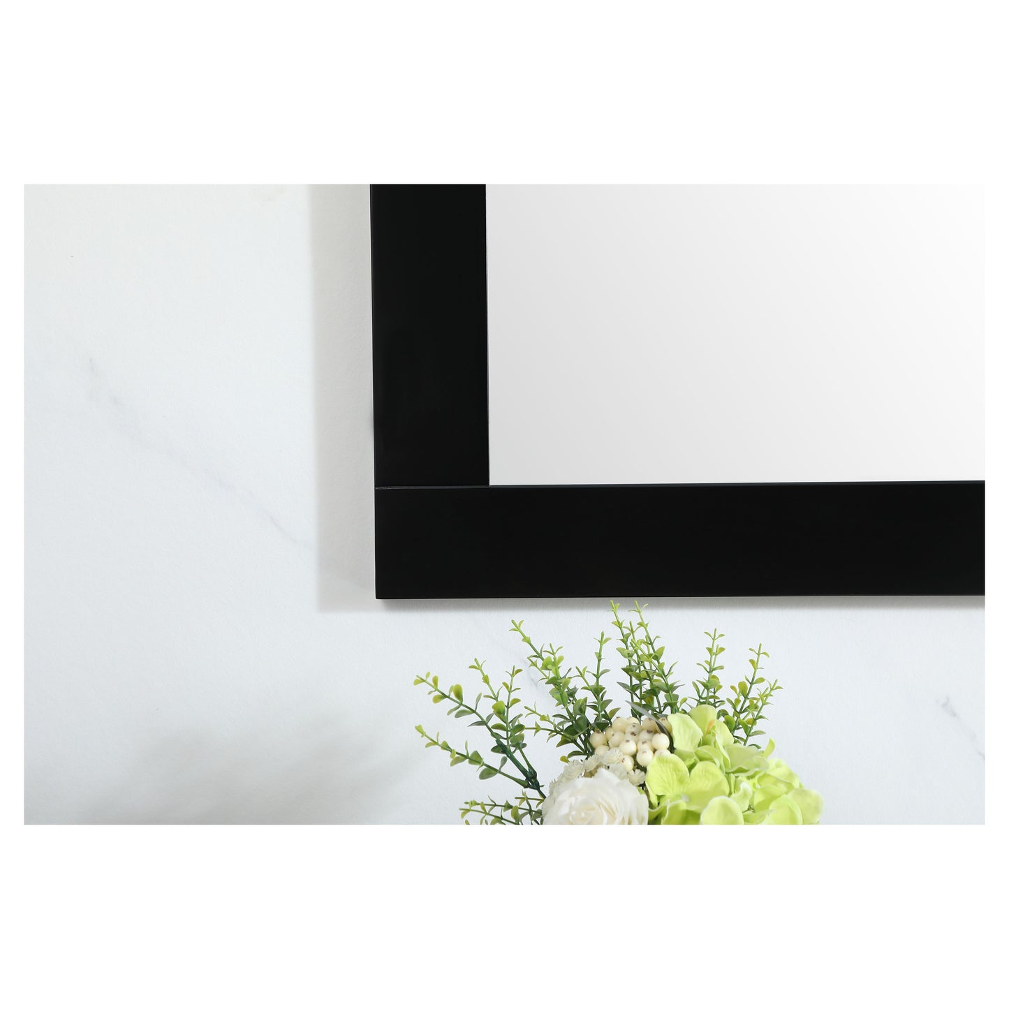 VM27236BK Aqua 72" x 36" Framed Rectangular Mirror in Black