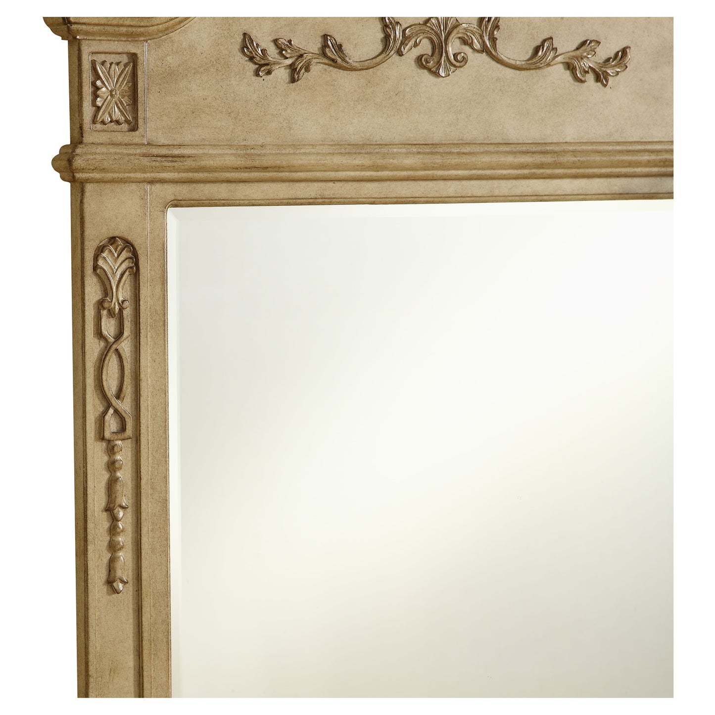 VM3001AB Danville 32" x 38" Wood Framed Decorative Mirror in Antique Beige