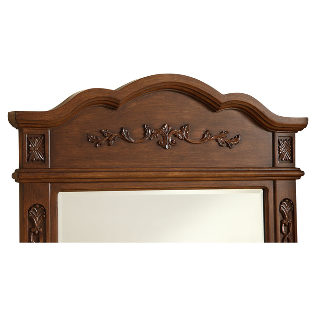 VM3001BR Danville 32" x 38" Wood Framed Decorative Mirror in Brown