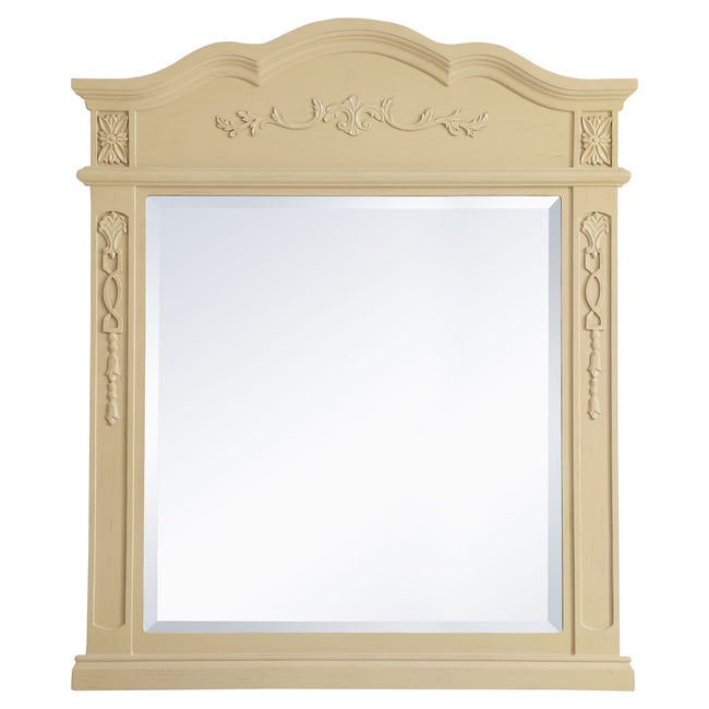 VM3001LT Danville 32" x 38" Wood Framed Decorative Mirror in Light Antique Beige