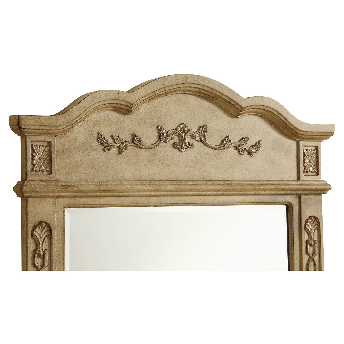 VM3001AB Danville 32" x 38" Wood Framed Decorative Mirror in Antique Beige