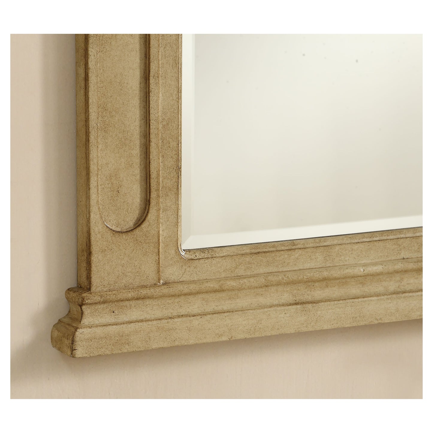 VM3001AB Danville 32" x 38" Wood Framed Decorative Mirror in Antique Beige