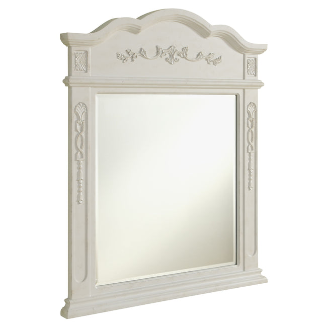 VM3001AW Danville 32" x 38" Wood Framed Decorative Mirror in Antique White