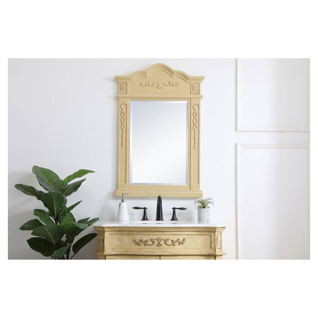 VM32436LT Danville 24" x 36" Wood Framed Decorative Mirror in Light Antique Beige