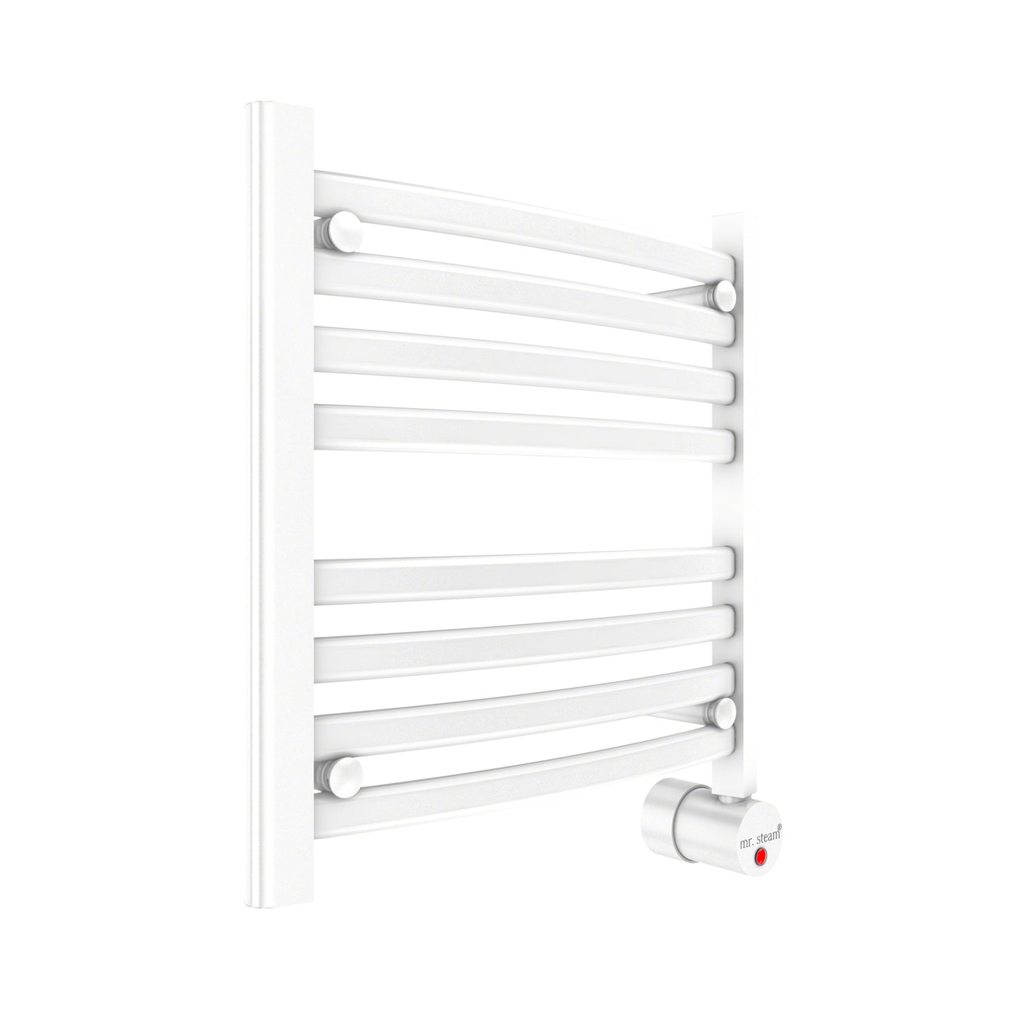 W219 8-Bar Wall Mounted Electric Towel Warmer with Digital Timer in White