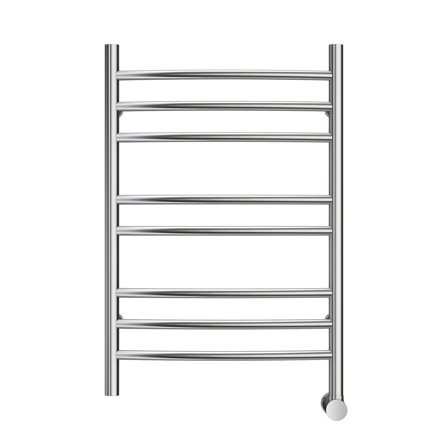 W328 8-Bar Wall Mounted Electric Towel Warmer with Digital Timer in Stainless Steel Polished