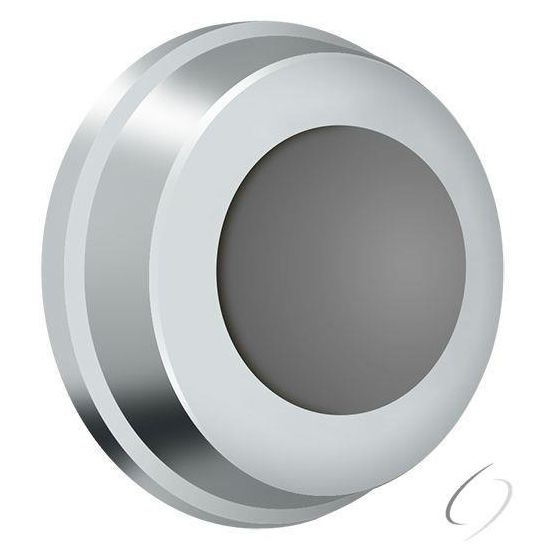 WB100U26 Flush Bumper 1" Diameter; Bright Chrome Finish