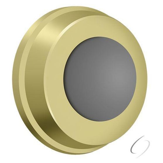 WB100U3 Flush Bumper 1" Diameter; Bright Brass Finish