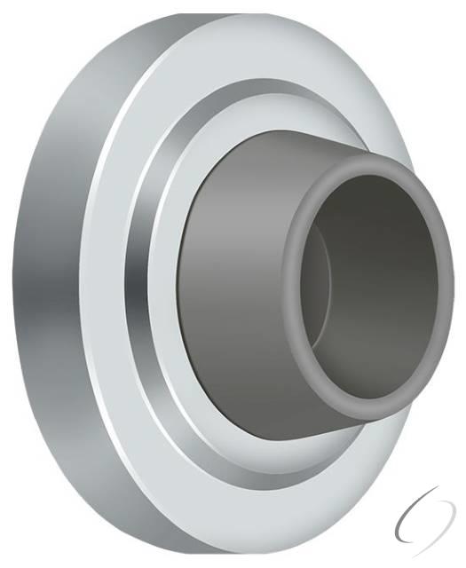 WB238U26 Concave Flush Bumper 2-3/8" Diameter; Bright Chrome Finish