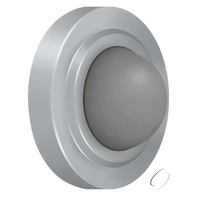 WBC238U26D Convex Flush Bumper 2-3/8" Diameter; Satin Chrome Finish