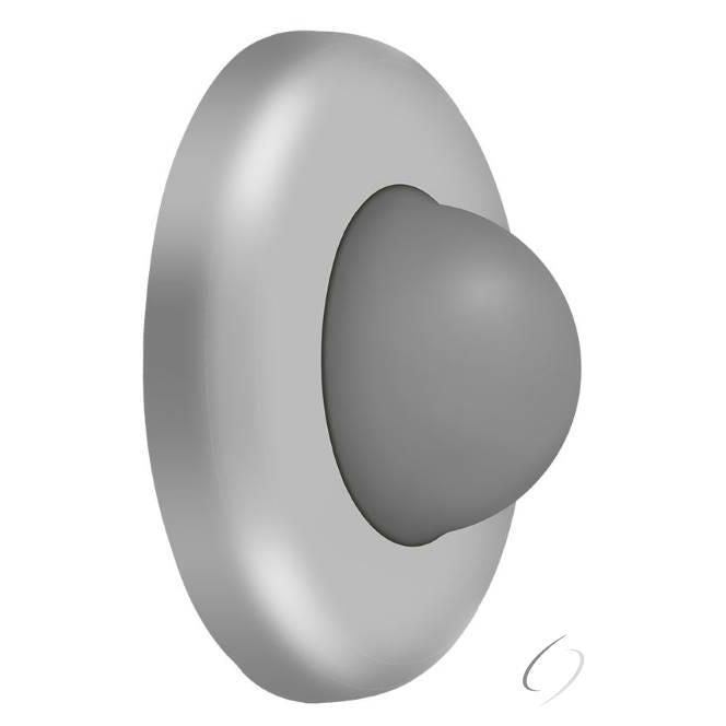 WBC250U32D Wall Mount Convex Flush Bumper; 2-1/2" Diameter; Satin Stainless Steel Finish