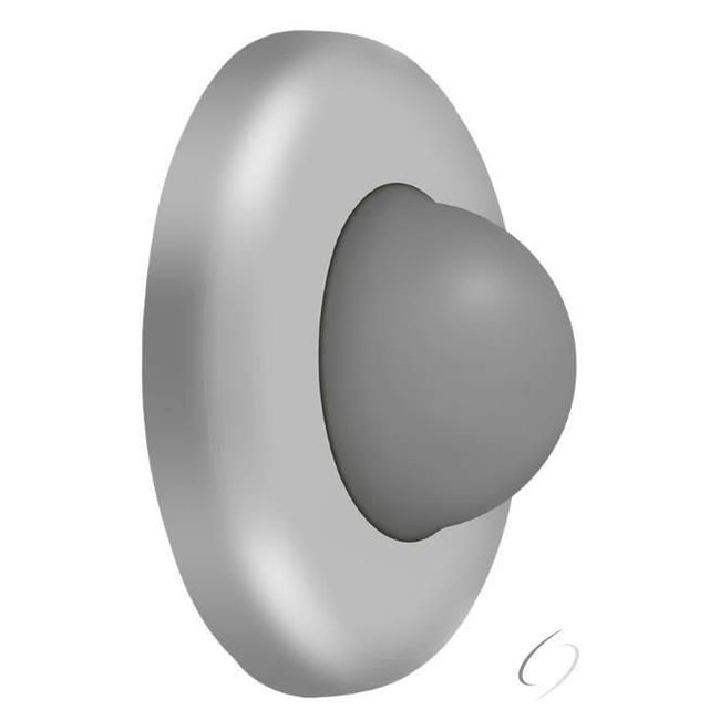 WBC250U32D Wall Mount Convex Flush Bumper; 2-1/2" Diameter; Satin Stainless Steel Finish