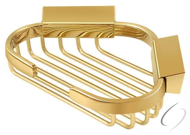 WBC6050CR003 Wire Basket; 6" Corner Basket; Lifetime Brass Finish