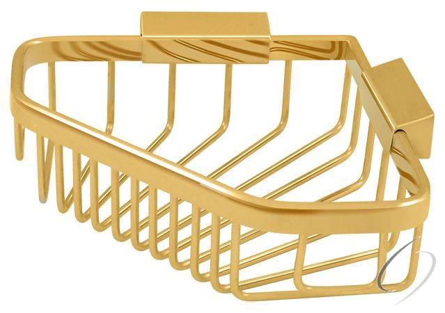 WBC6353CR003 Wire Basket 6" Corner Pentagon; Lifetime Brass Finish