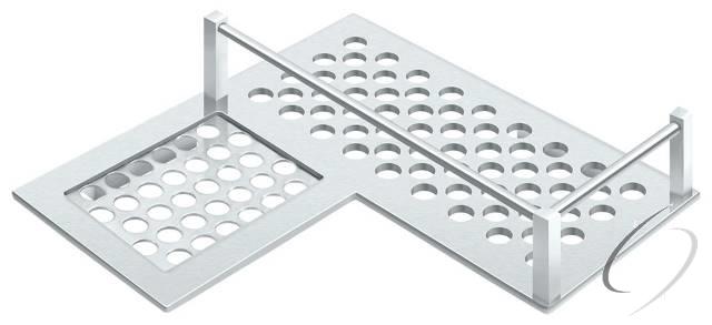 WBHeavy DutyCL9U26 Bathroom Basket Heavy Duty Corner Left 9"; Bright Chrome Finish