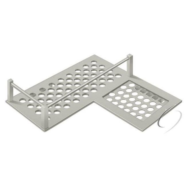 WBHeavy DutyCR9U15 Bathroom Basket Heavy Duty Corner Right 9"; Satin Nickel Finish
