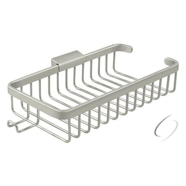 WBR1052HU15 Wire Basket; 10" Rect with Hook; Satin Nickel Finish