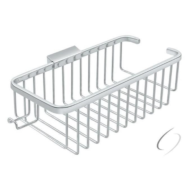 WBR1054HU26 Wire Basket; 10" Rect/Shampoo with Hook; Bright Chrome Finish