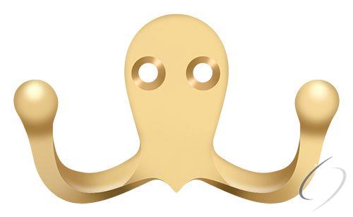 WDH15CR003 Double Hook; Lifetime Brass Finish